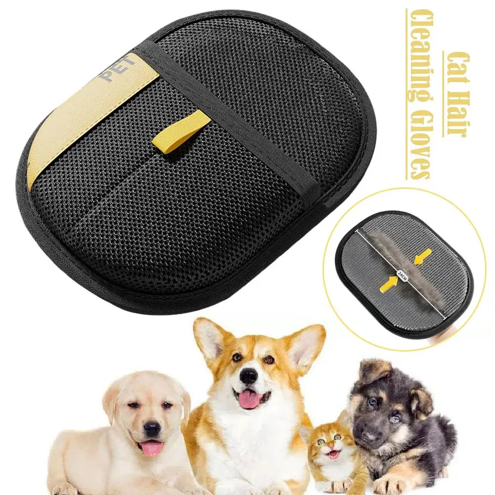 Pet Hair Removal Glove - two-way Deshedding Brush for Dogs & Cats