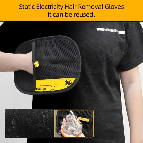 Electrostatic Pet Hair Removal Gloves – Magic Static Brush for Dogs & Cats