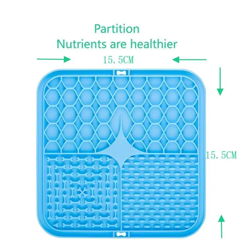 Silicone Lick Mat with Suction Cups – Calming Slow Feeder for Dogs & Cats